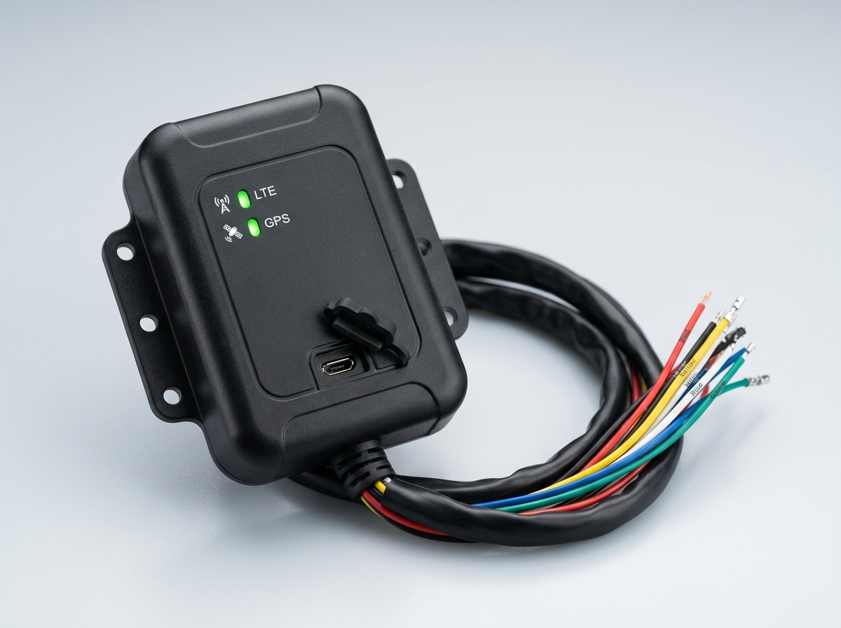 AceTel T021 4G LTE Cat-1 Vehicle GPS Tracker (IP65, 13-Wire Harness)